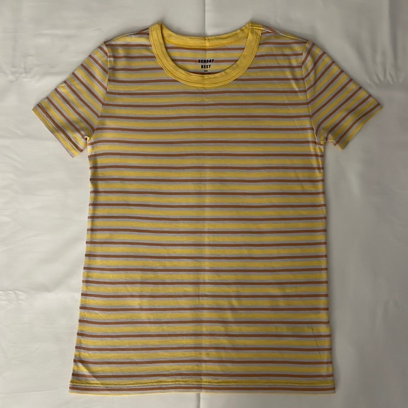 Aritzia Sunday Best stripped t-shirt XXS - Picture 1 of 6